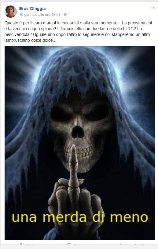 minacce sataniche su Facebook
